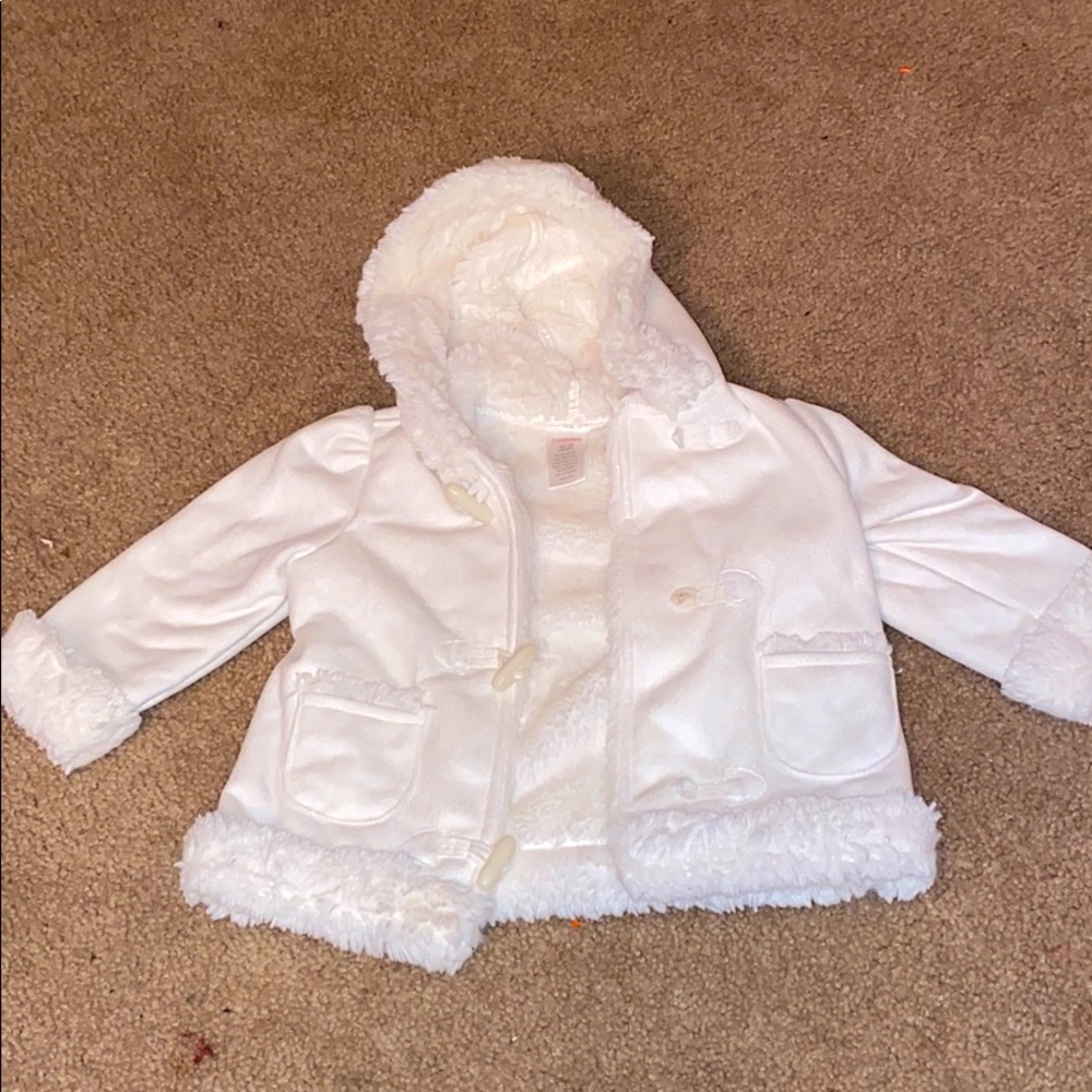 White fur coat